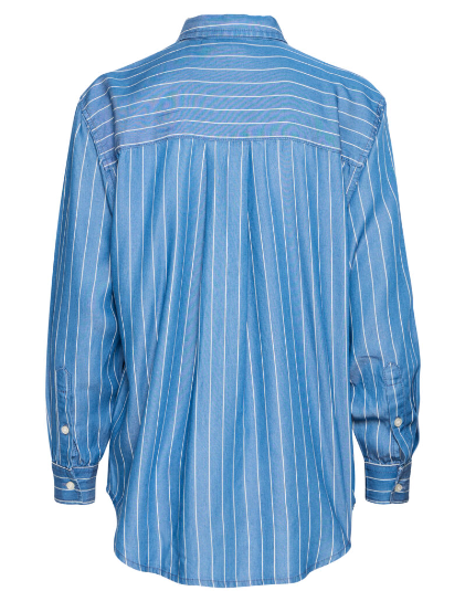 Beccos Shirt - Blue Pinstripe