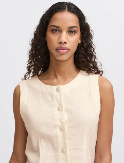 Linno Waistcoat - Natural Ecru