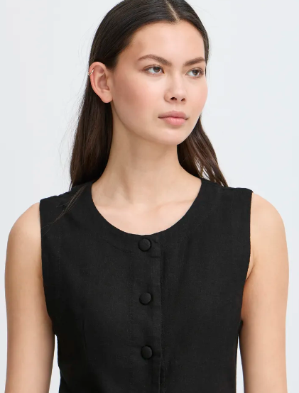 Linno Waistcoat - Black