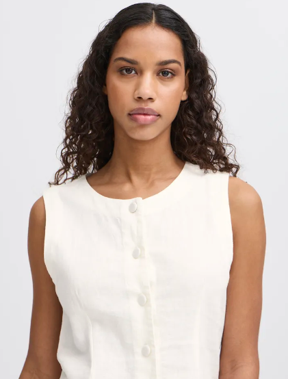 Linno Waistcoat - White