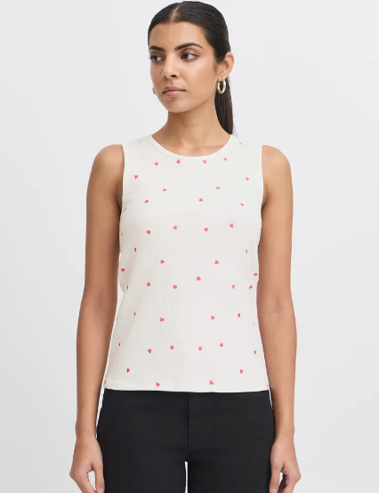 Palma Top - Cloud Dancer/Heart