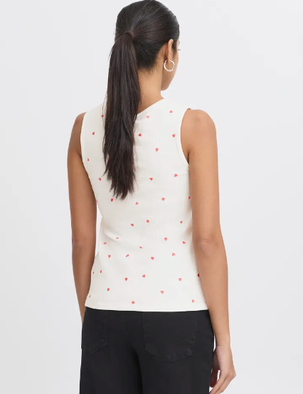 Palma Top - Cloud Dancer/Heart