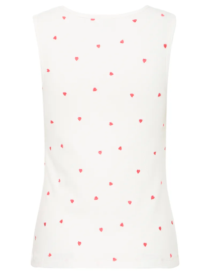 Palma Top - Cloud Dancer/Heart