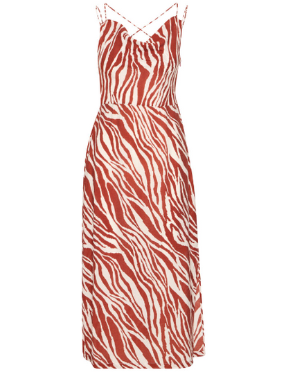 Yardeen Midi Dress - Fired Brick Anima