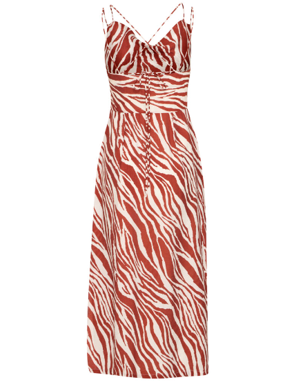 Yardeen Midi Dress - Fired Brick Anima