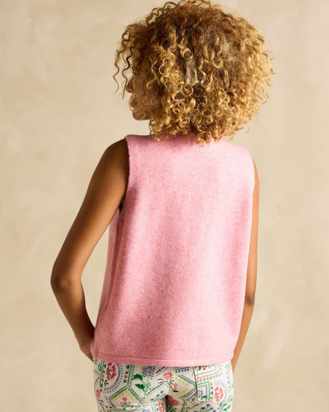 Joules Holly Button Vest - Pink