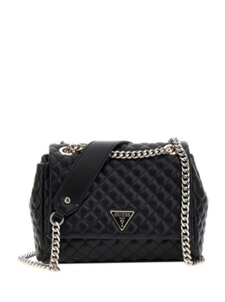 Guess Everlee Quilted Crossbody - Black