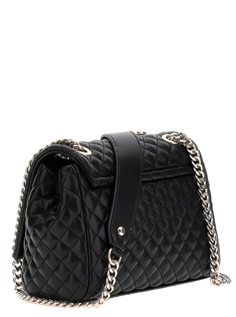 Guess Everlee Quilted Crossbody - Black