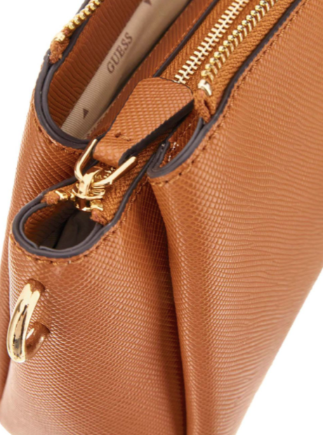Guess Noelle II Triple Compartment Crossbody - Light Cognac