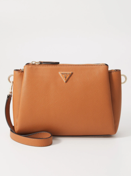 Guess Noelle II Triple Compartment Crossbody - Light Cognac