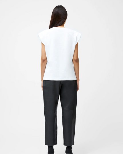 French Connection - Rallie Shoulder Pad Tank - White