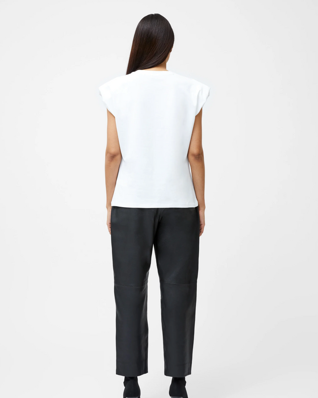 French Connection - Rallie Shoulder Pad Tank - White