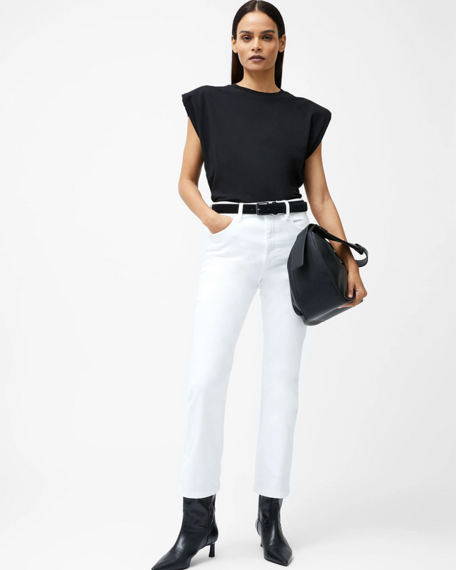 French Connection - Rallie Shoulder Pad Tank - Black