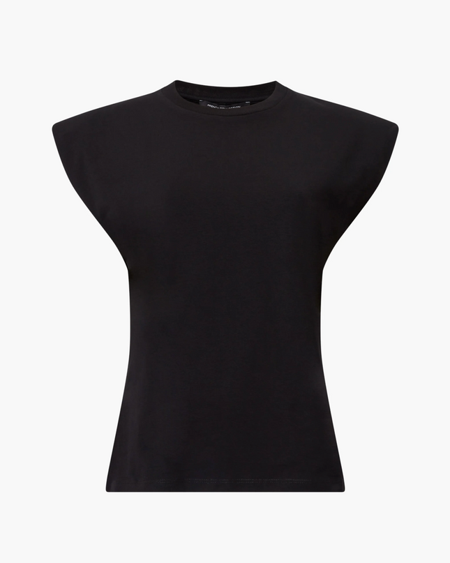 French Connection - Rallie Shoulder Pad Tank - Black