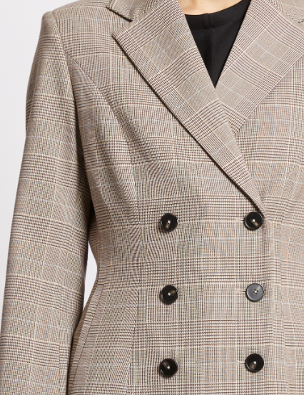 French Connection Chester Cinched Blazer - Brown Multi