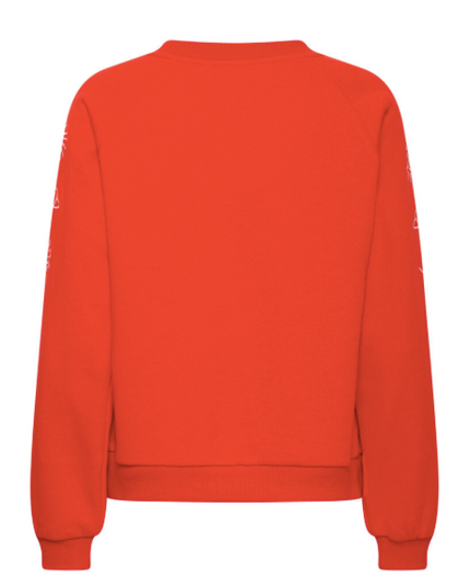 Lela Embroidered Sweatshirt - Red
