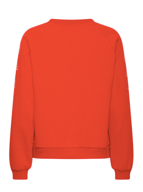 Lela Embroidered Sweatshirt - Red