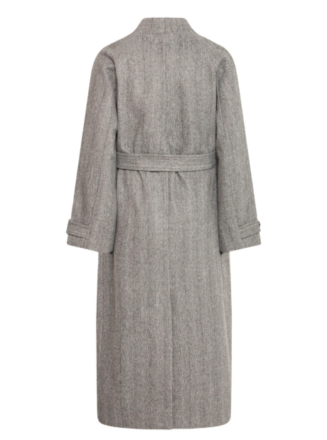Jannet Herringbone Coat - Grey Melange
