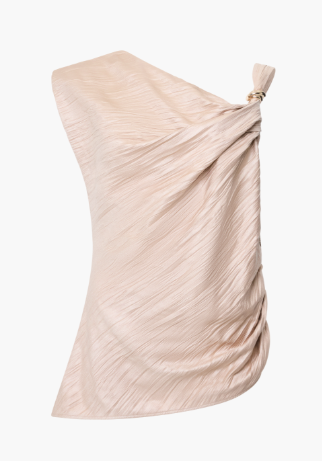 French Connection Novie Asymmetric Top - Warm Neutral