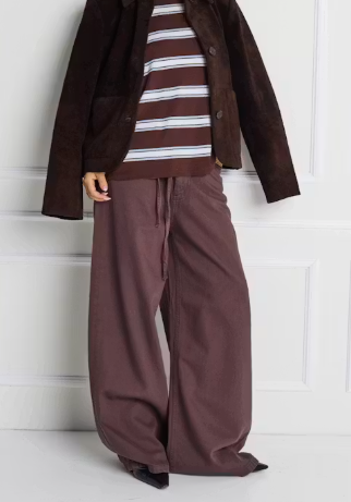 Hezano Wide-Leg Jeans - Coffee
