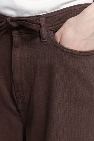 Hezano Wide-Leg Jeans - Coffee