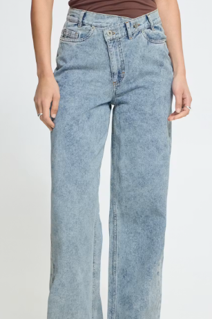 Mandy Wide-Leg Jeans - Light Stonewashed