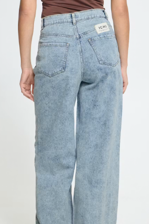 Mandy Wide-Leg Jeans - Light Stonewashed
