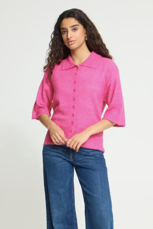 Kamara Knit Polo - Meadow Mauv