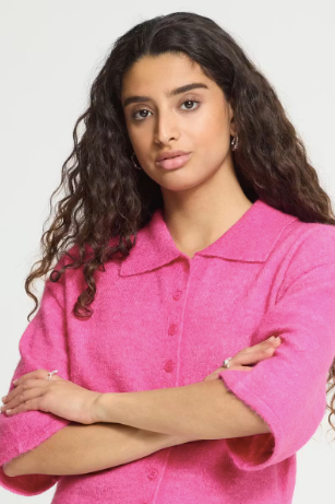 Kamara Knit Polo - Meadow Mauv