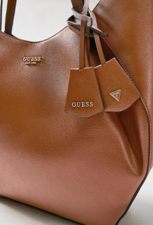 Guess Amorette 2 in 1 Tote Bag - Cognac