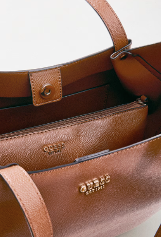 Guess Amorette 2 in 1 Tote Bag - Cognac