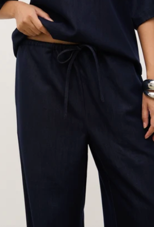 Tiff Drawstring Trousers - Indigo