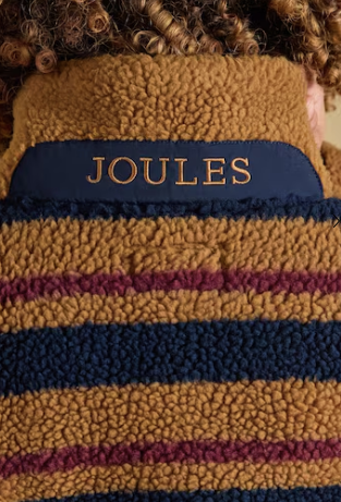 Joules Lottie Striped Fleece - Tan