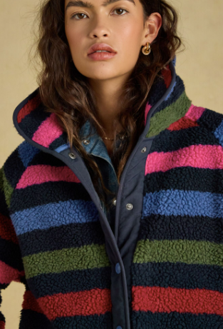 Joules Eva Stripe Fleece - Navy