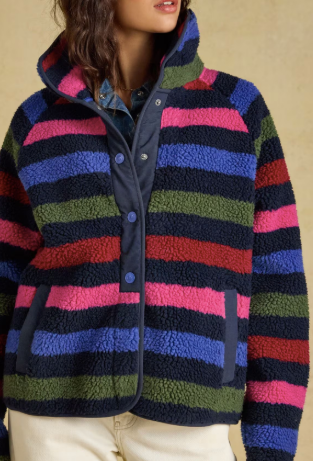 Joules Eva Stripe Fleece - Navy