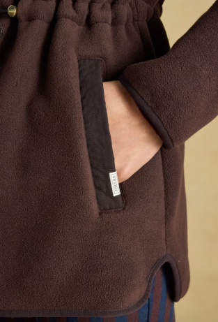 Joules Longline Fleece - Chocolate