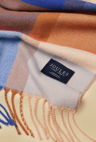 Joules Langtree Scarf - Blue/Cream Check