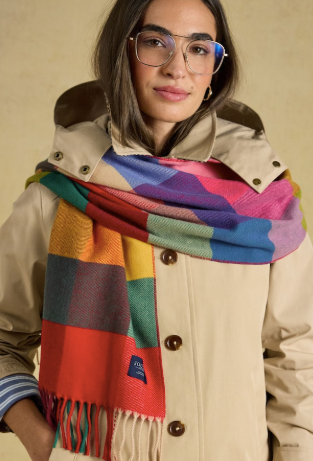 Joules Langtree Scarf - Bright Gingham