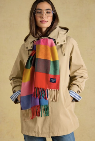Joules Langtree Scarf - Bright Gingham