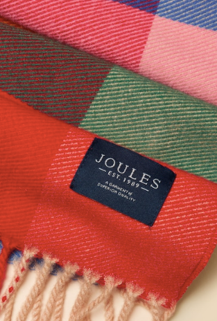 Joules Langtree Scarf - Bright Gingham