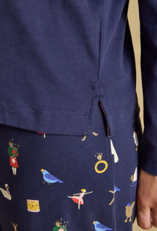 Joules Lyla 12 Days of Christmas Pyjama Set - Navy