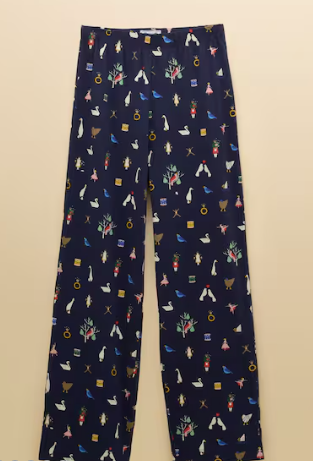 Joules Lyla 12 Days of Christmas Pyjama Set - Navy
