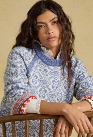 Joules Addison Knit Jumper - Blue