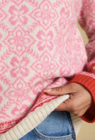 Joules Addison Knit Jumper - Pink