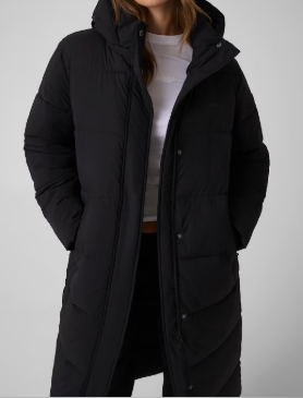 Guess Longline Oversized Puffer Coat - Black
