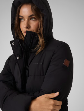 Guess Longline Oversized Puffer Coat - Black