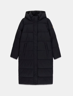 Guess Longline Oversized Puffer Coat - Black