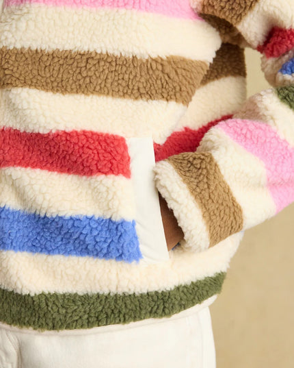 Borg Fleece Jacket -  Multi Bright