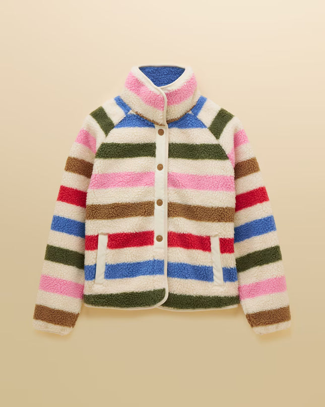 Borg Fleece Jacket -  Multi Bright