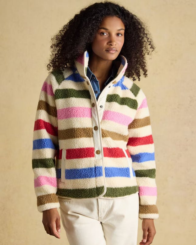 Borg Fleece Jacket -  Multi Bright